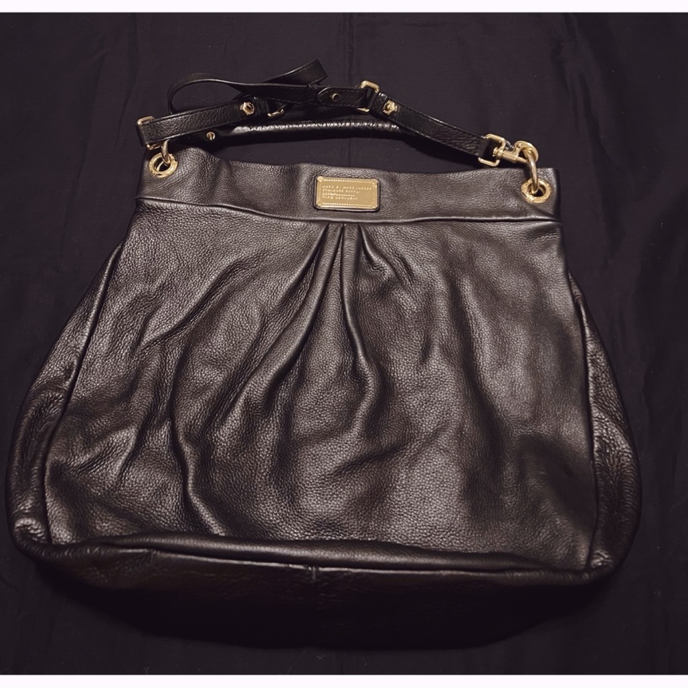 Marc Jacobs Black Leather Hobo Bag Purse Crossbody Shoulder - Picture 5 of 15